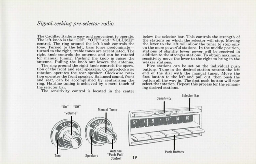 1960 Cadillac Owners Manual Page 13